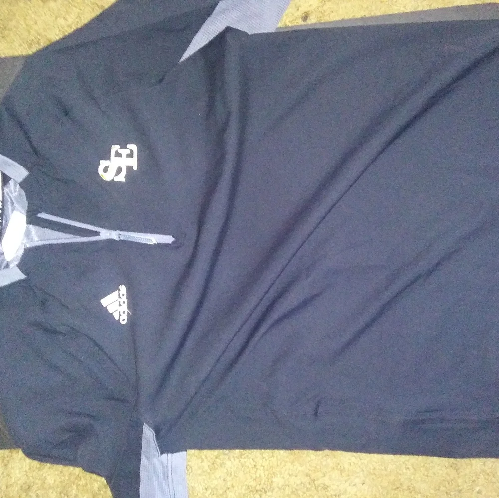 Adidas Zip up mesh back jersey